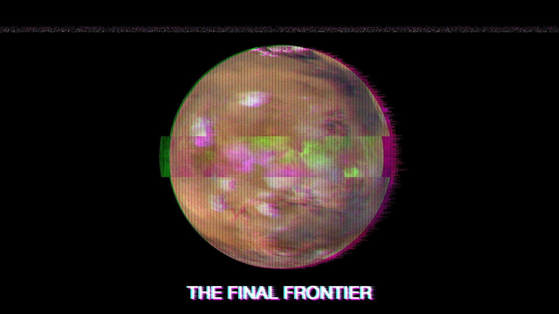 A poster of the final frontier - Vaporwave