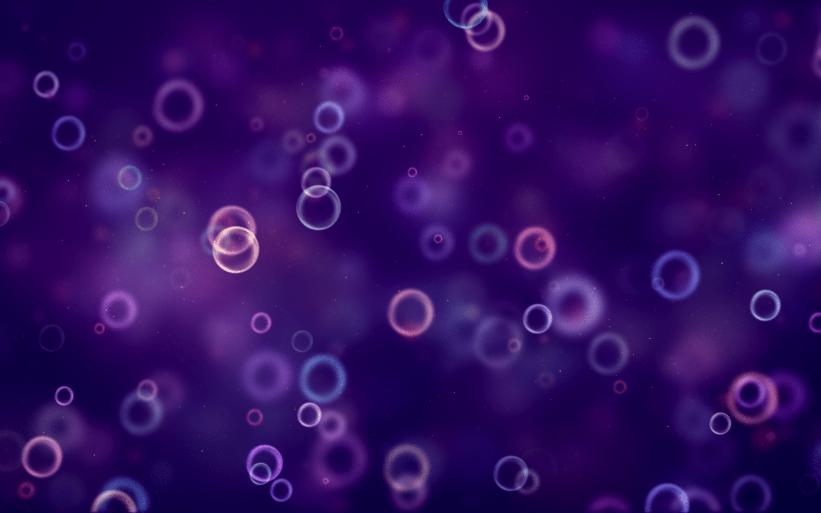 A purple abstract image with floating spheres - Bubbles
