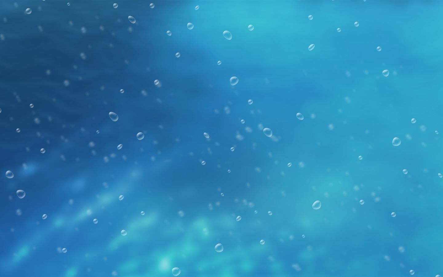 A blue and white water scene with bubbles - Bubbles