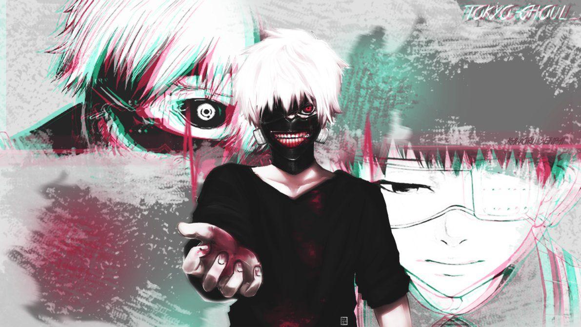 Tokyo Ghoul anime wallpaper featuring the main character with his mask on - Tokyo, Tokyo Ghoul