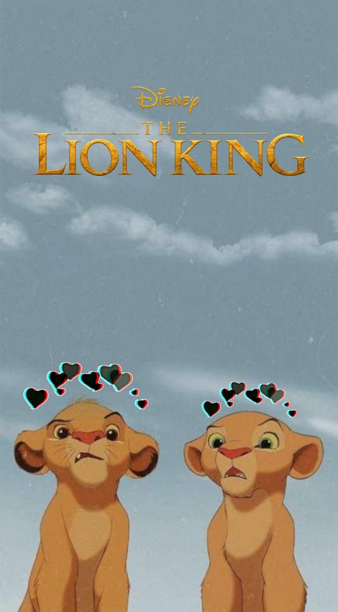 The lion king poster with two cute cubs - The Lion King