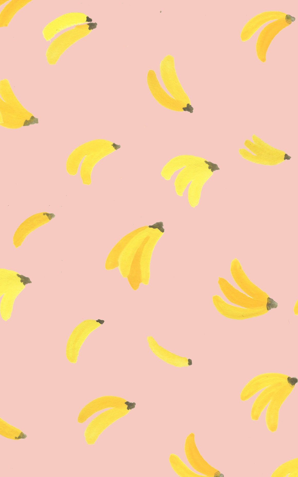 A pink background with bananas on it - Banana, Apple Watch
