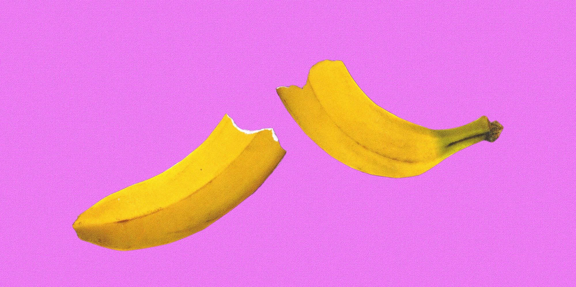 A couple of bananas on top pink background - Banana