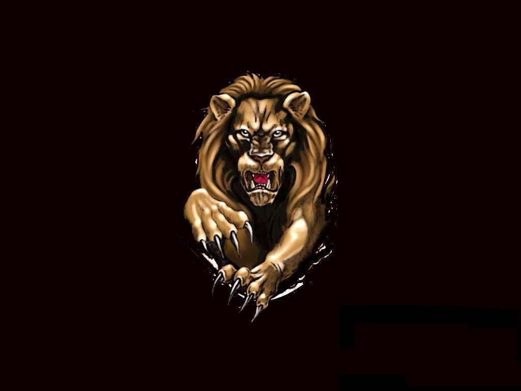 A lion with a black background - Lion