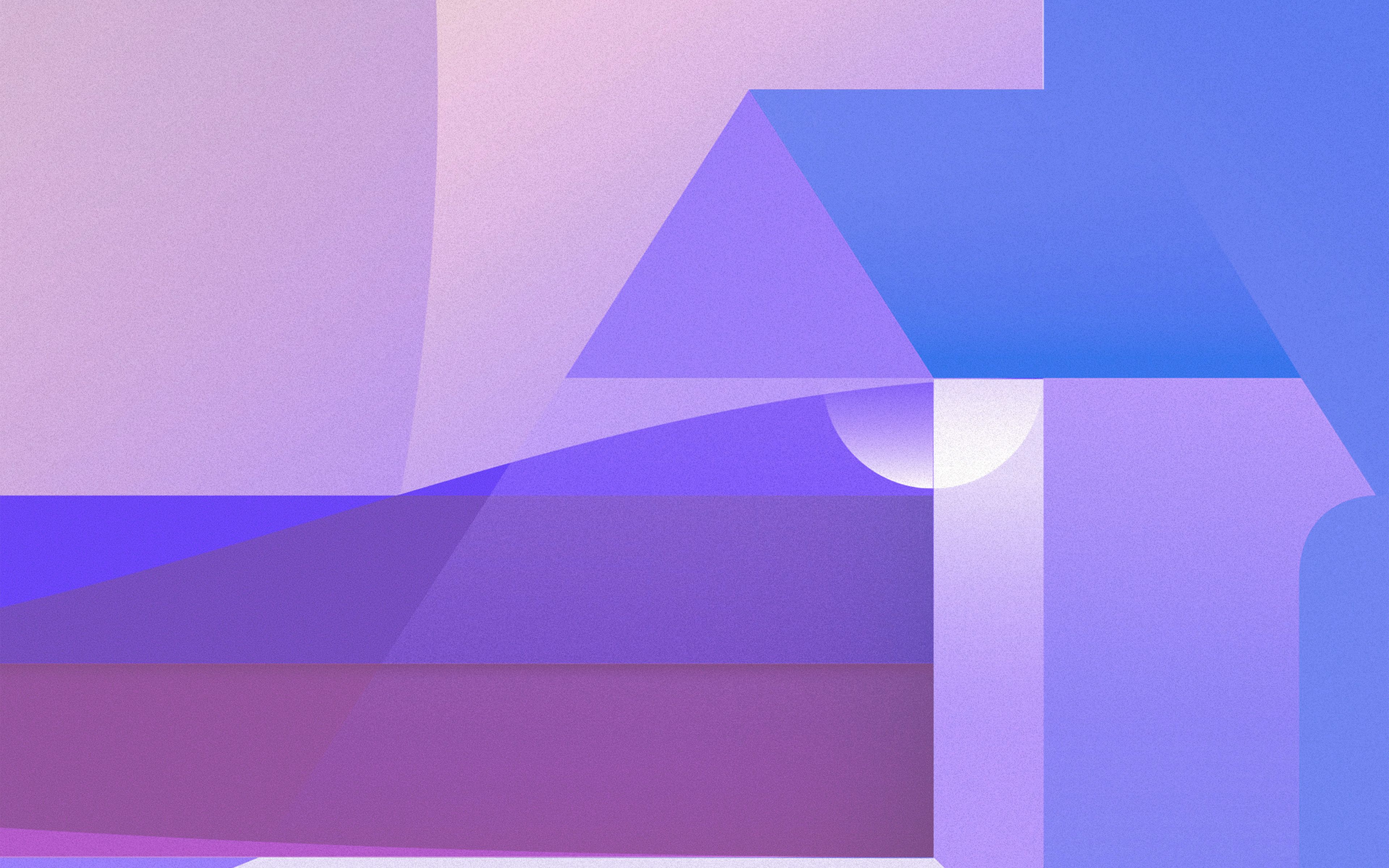 A purple and blue graphic with overlapping shapes - Pastel minimalist