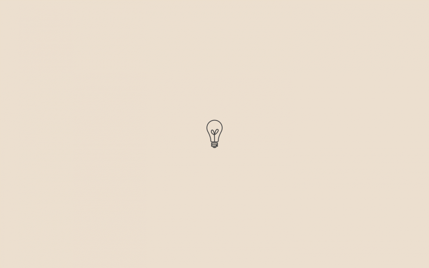 Minimalistic wallpaper with a light bulb - Pastel minimalist, minimalist
