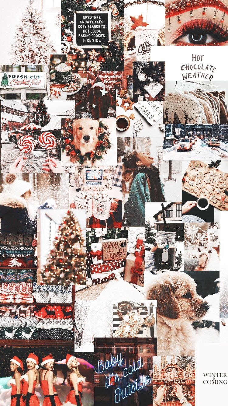 A collage of christmas pictures with text - Cute Christmas