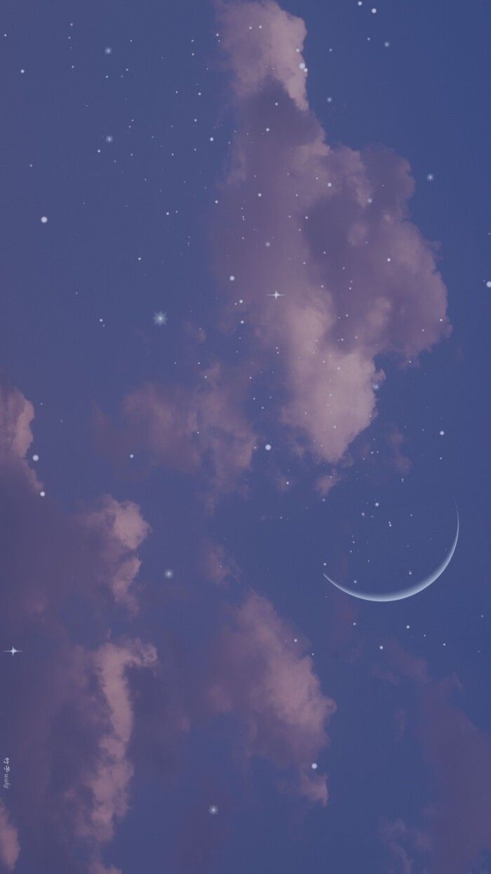 A crescent moon is in the sky - Sky