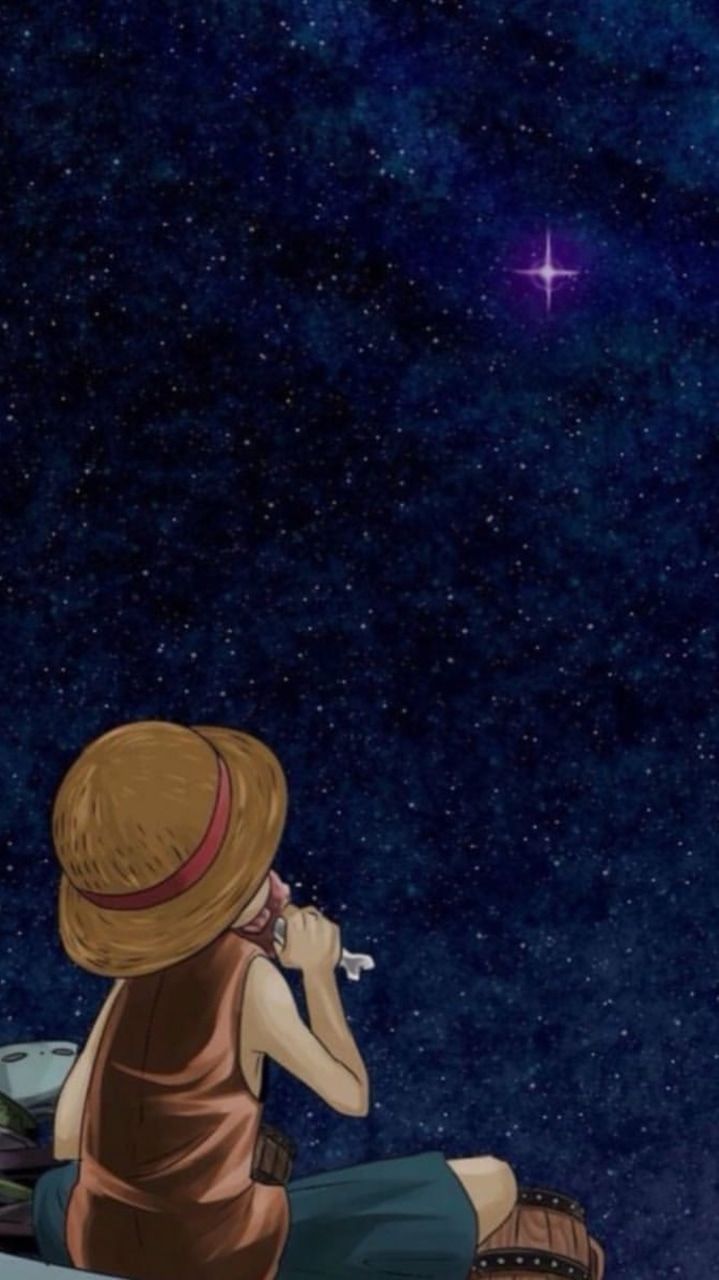 One Piece Luffy wallpaper with the stars - One Piece
