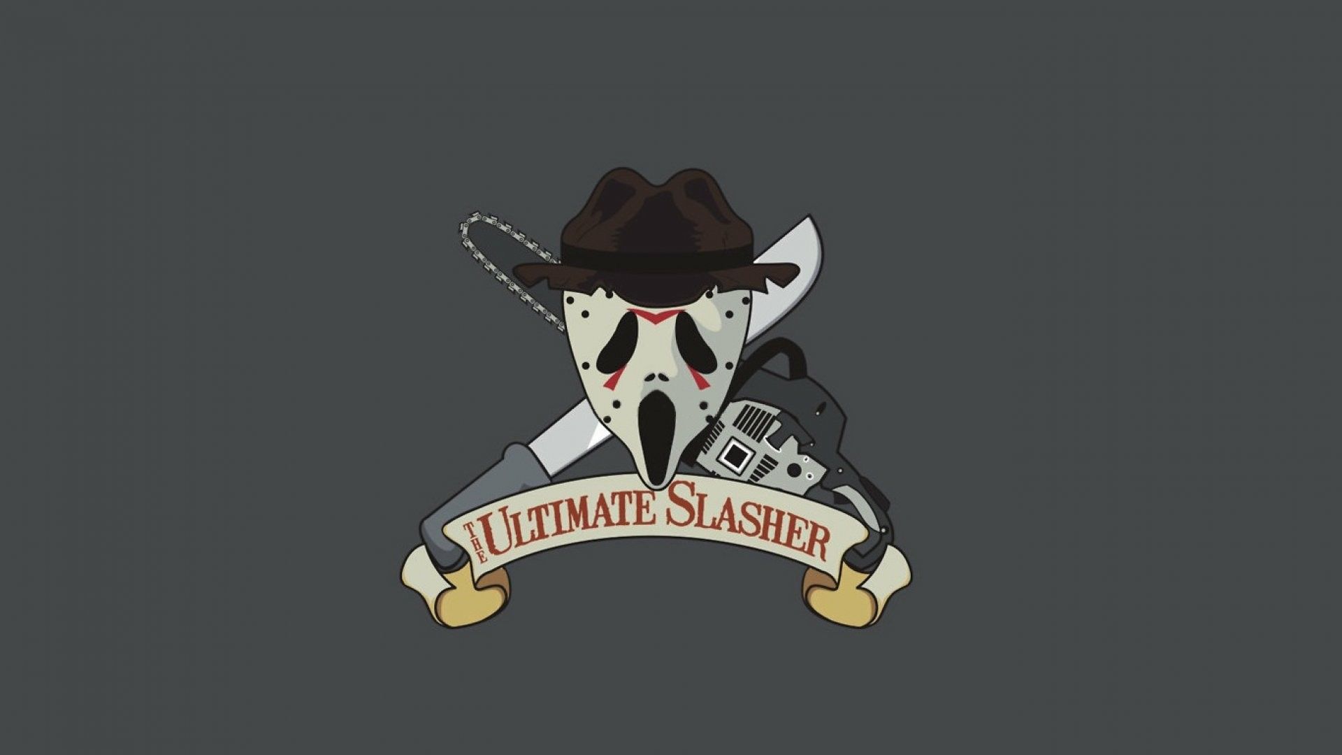 A logo with the words ultimate slasher on it - Horror