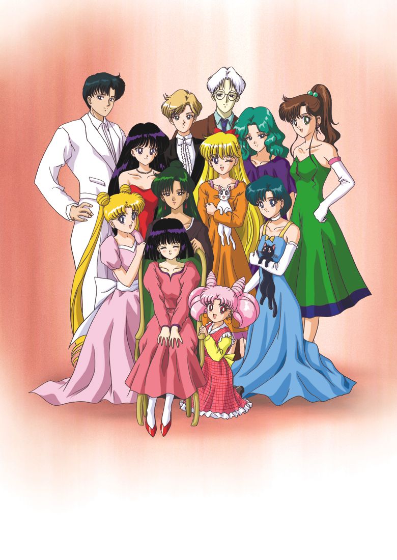 A group of people dressed in different clothes - Sailor Moon