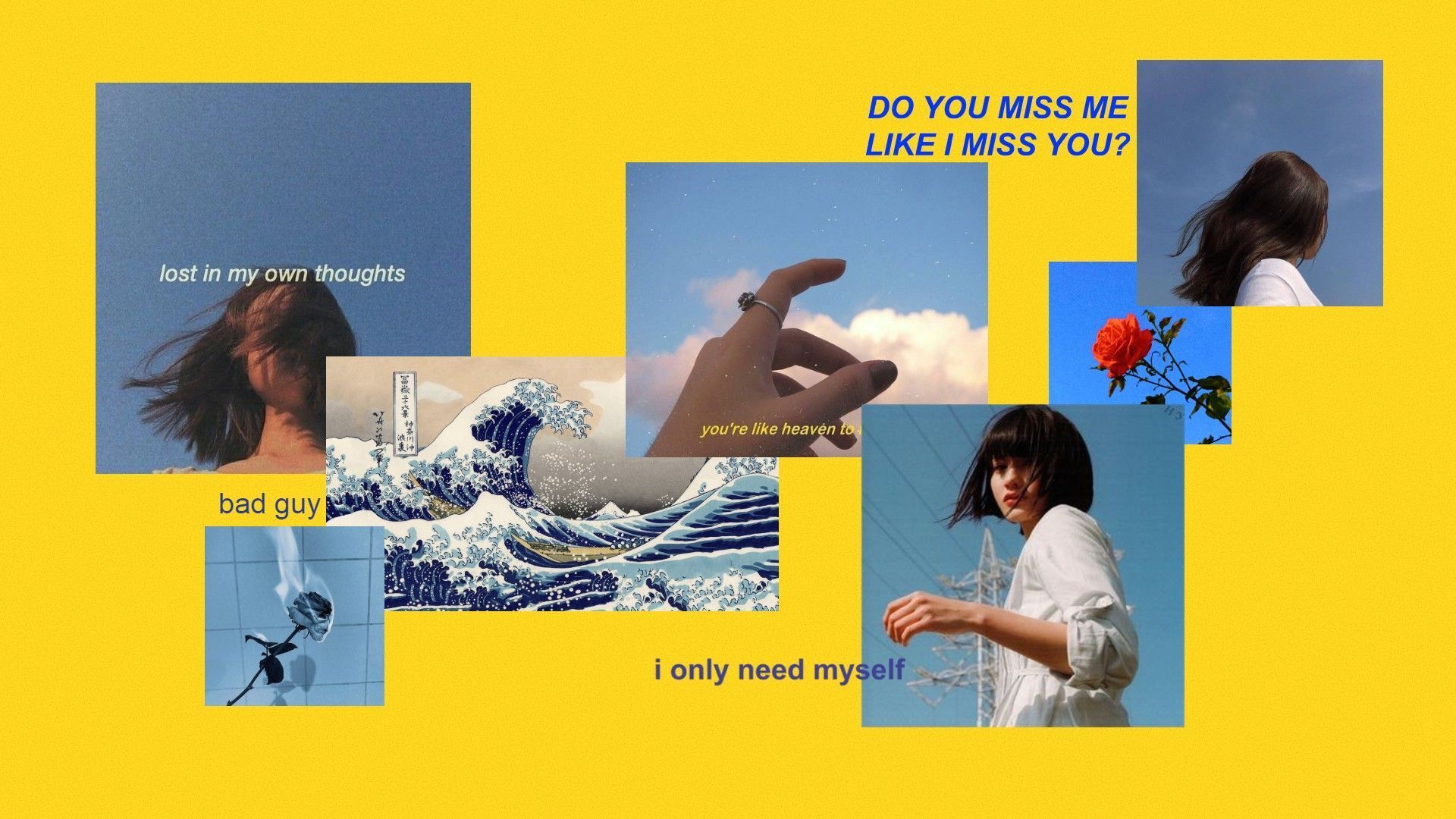 Collage of images of a girl with the words 