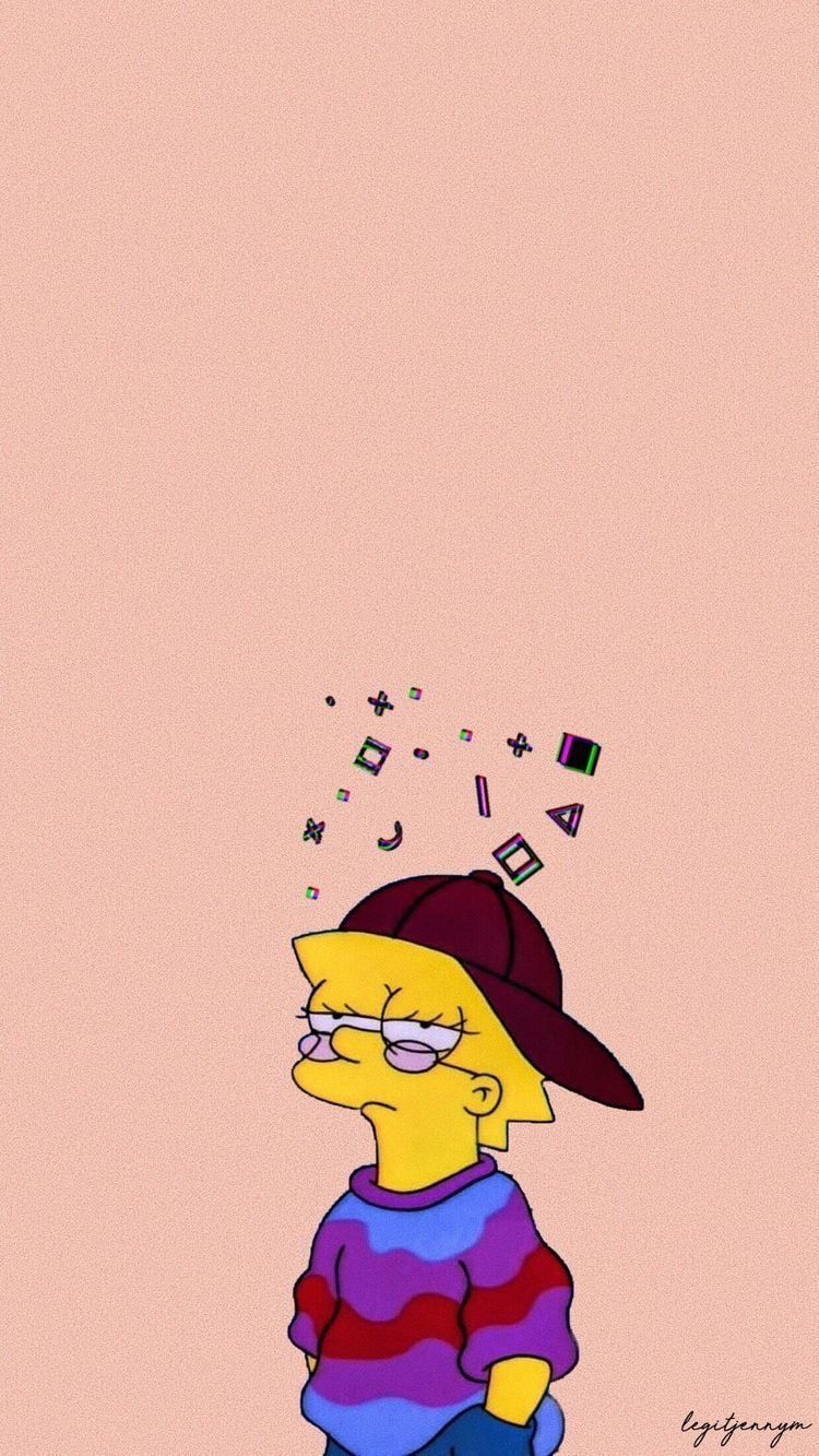 Lisa Simpson, a character from the Simpsons, wearing a hat and sweater - Apple Watch