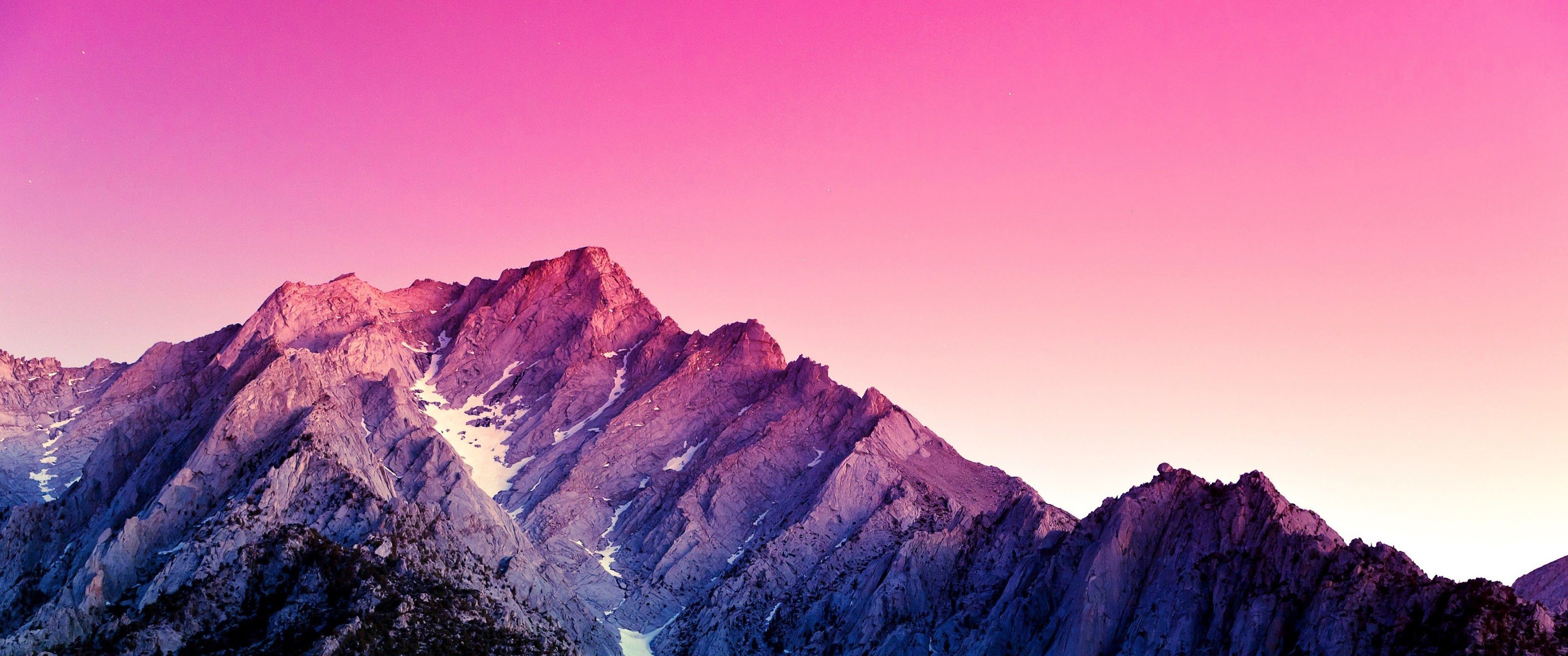 Mountain Purple Sky 4K Wallpaper