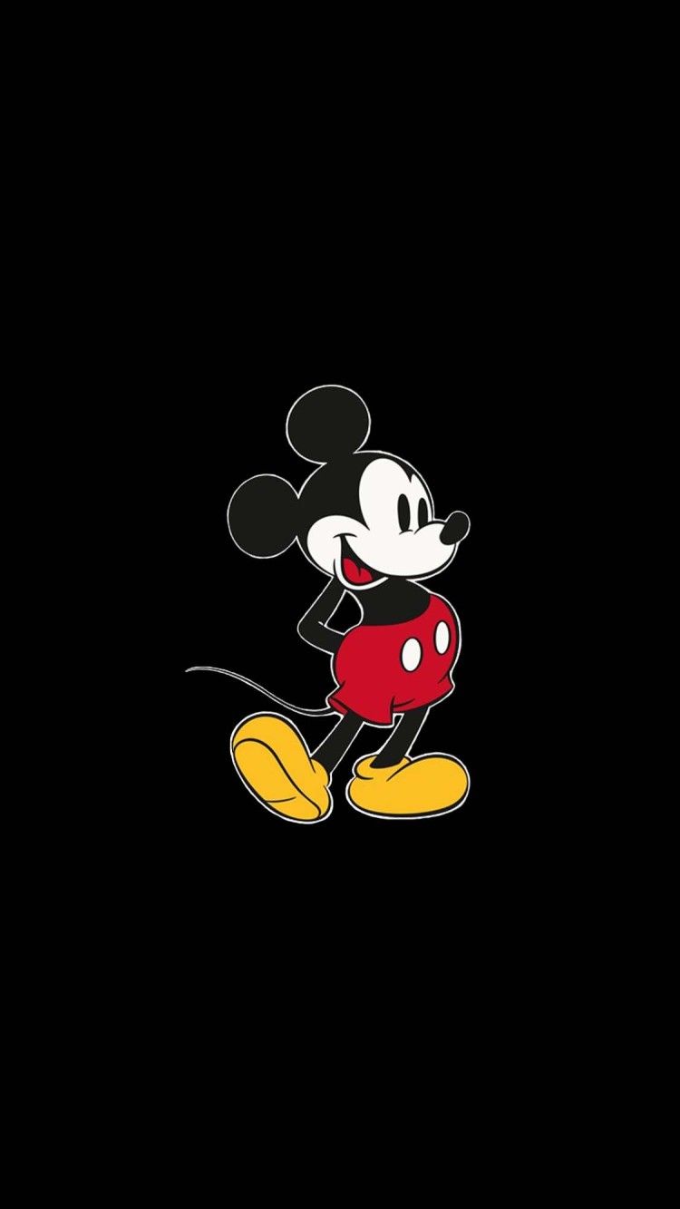 Mickey Mouse Disney Aesthetic Wallpaper : Black Background Wallpaper