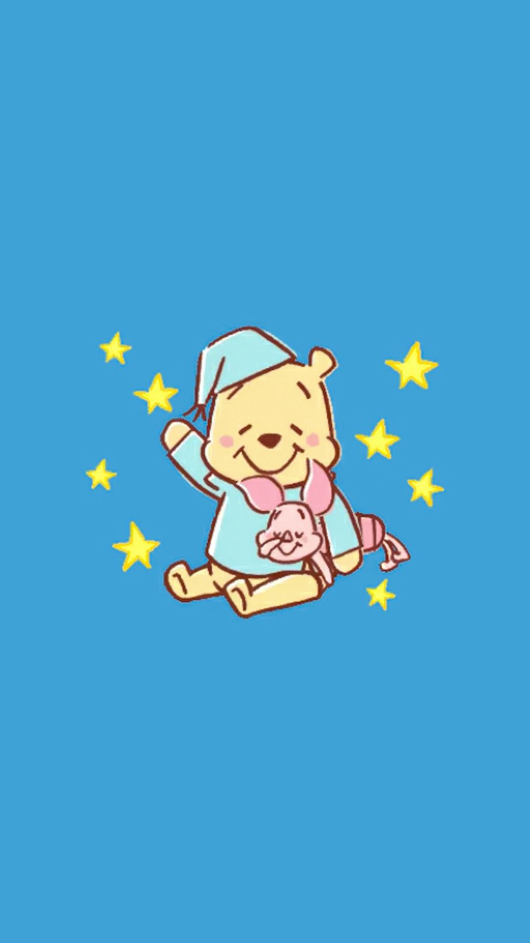 Winnie the Pooh and Piglet wallpaper for iPhone and Android. A cute and adorable wallpaper for your phone. Perfect for any Disney fan. - Winnie the Pooh