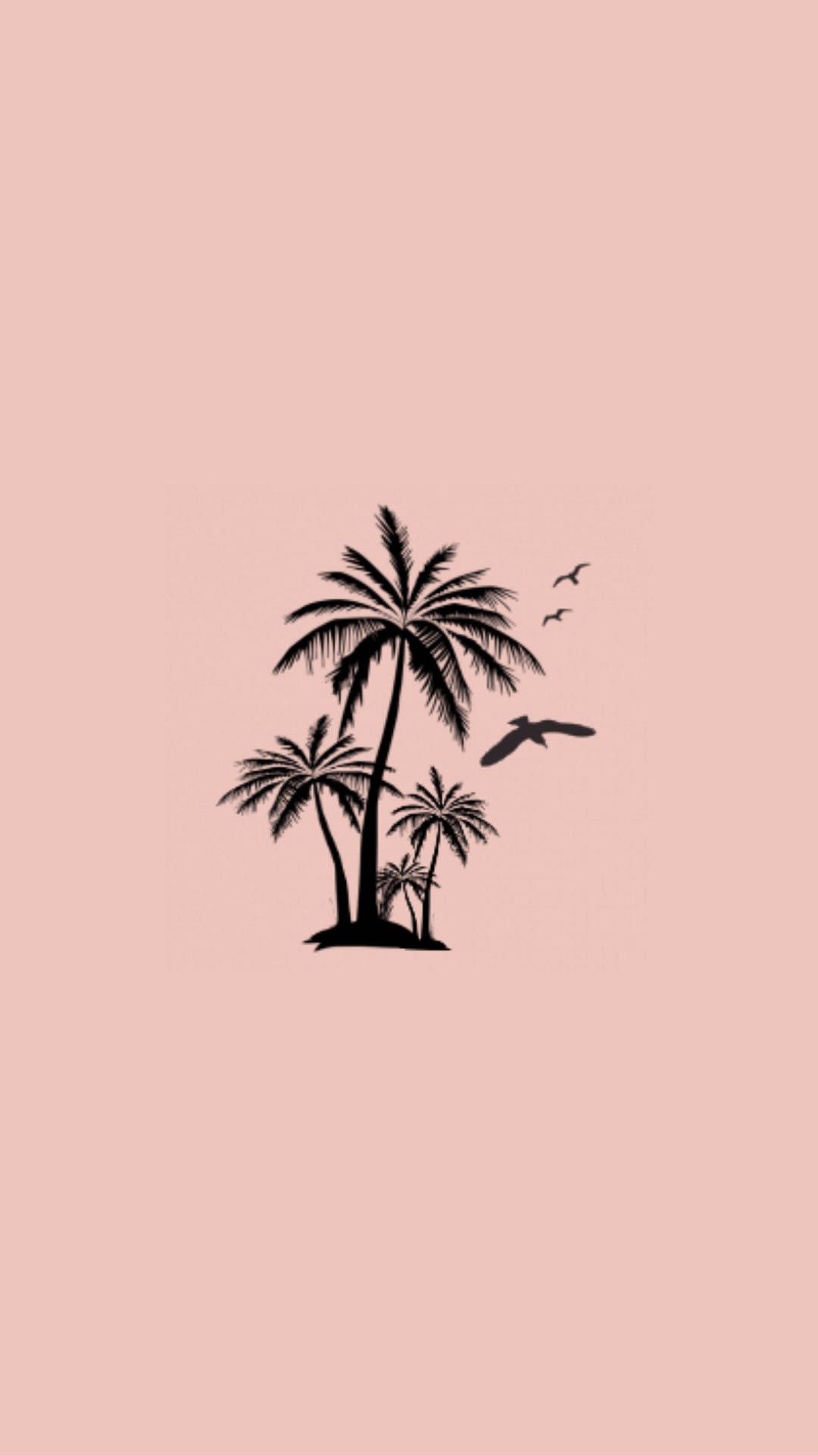 Black palm trees on a pink background - Profile picture