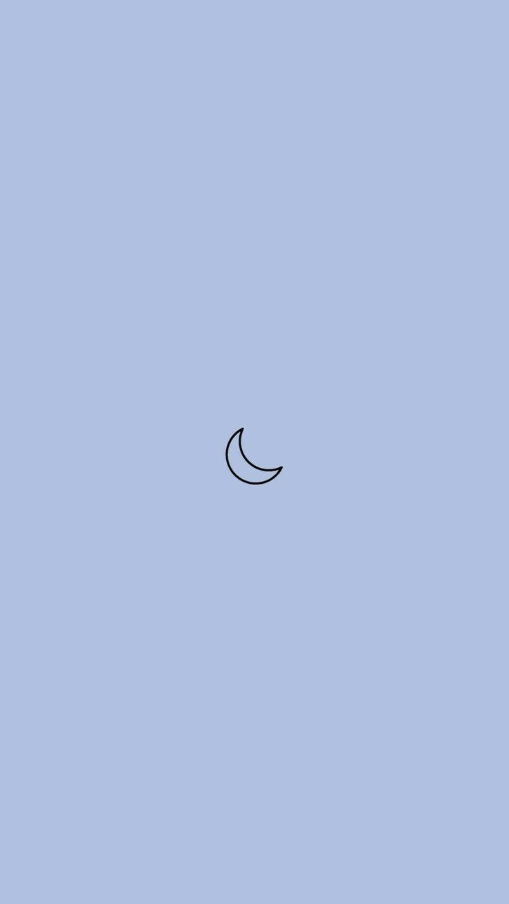 Minimalist blue aesthetic wallpaper with a crescent moon - Profile picture