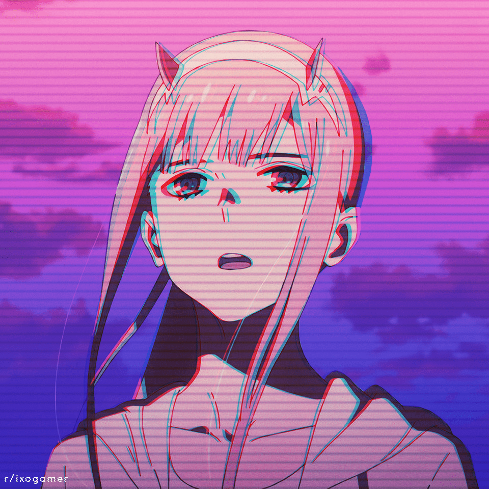 Anime girl with horns and pink hair - Profile picture