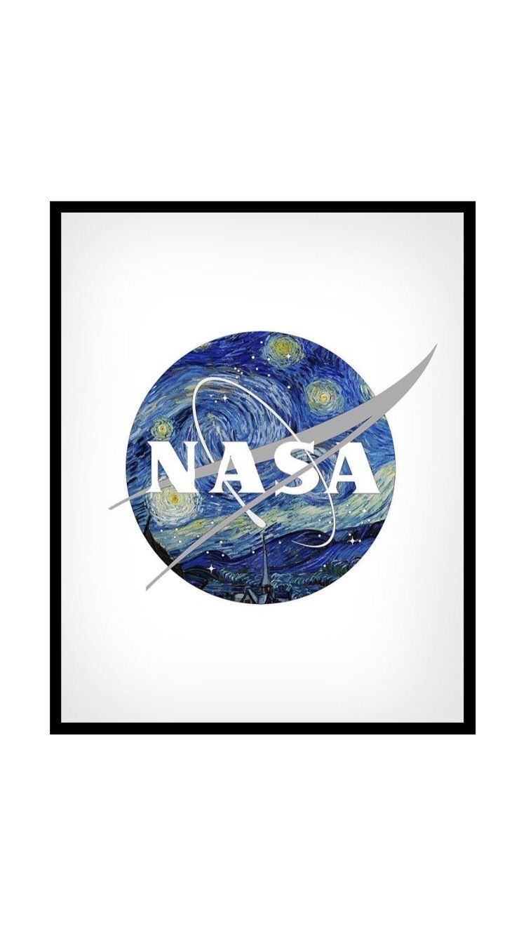 Nasa logo with a starry night background - NASA