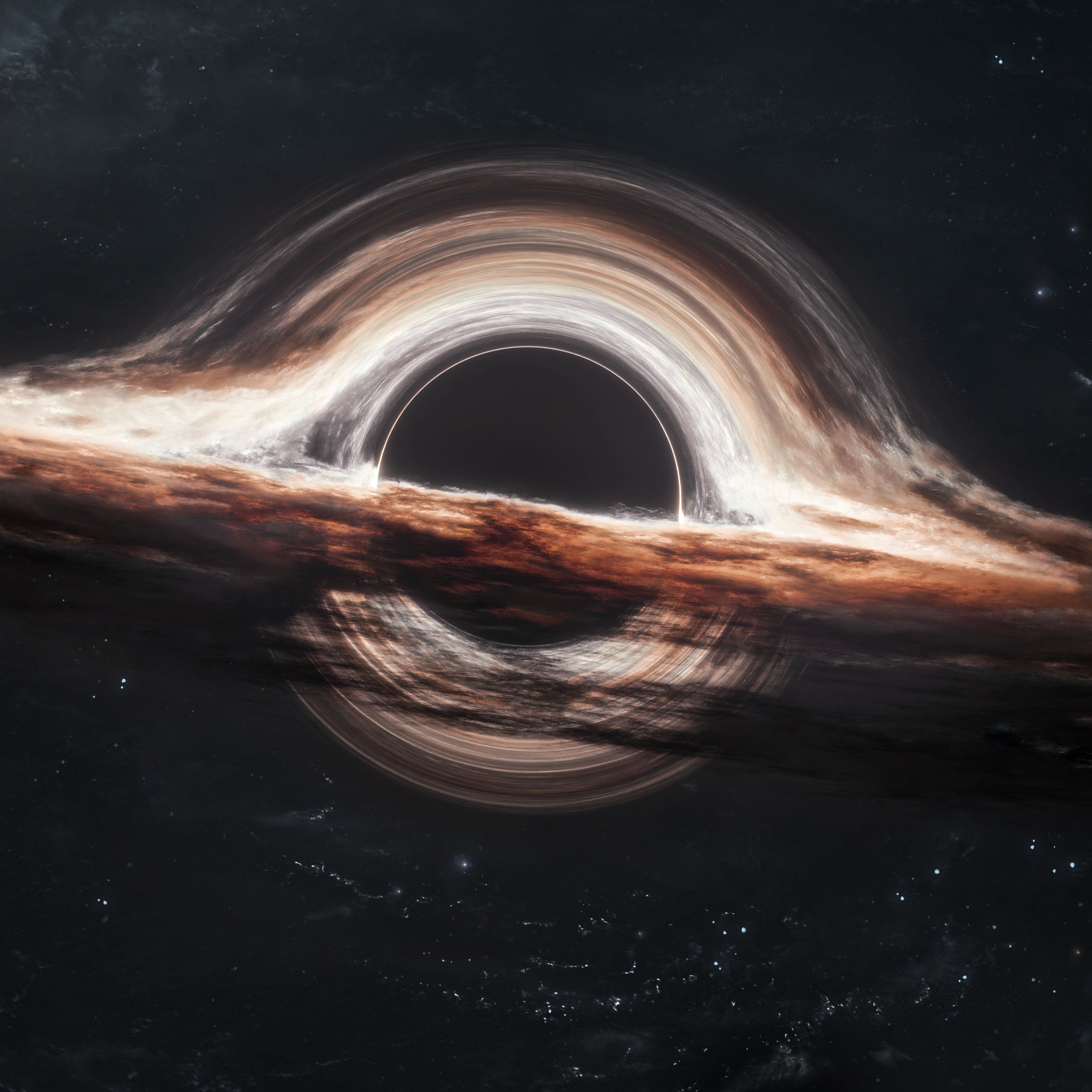 Gargantua black hole Wallpaper 4K, Interstellar, Cosmos, Space