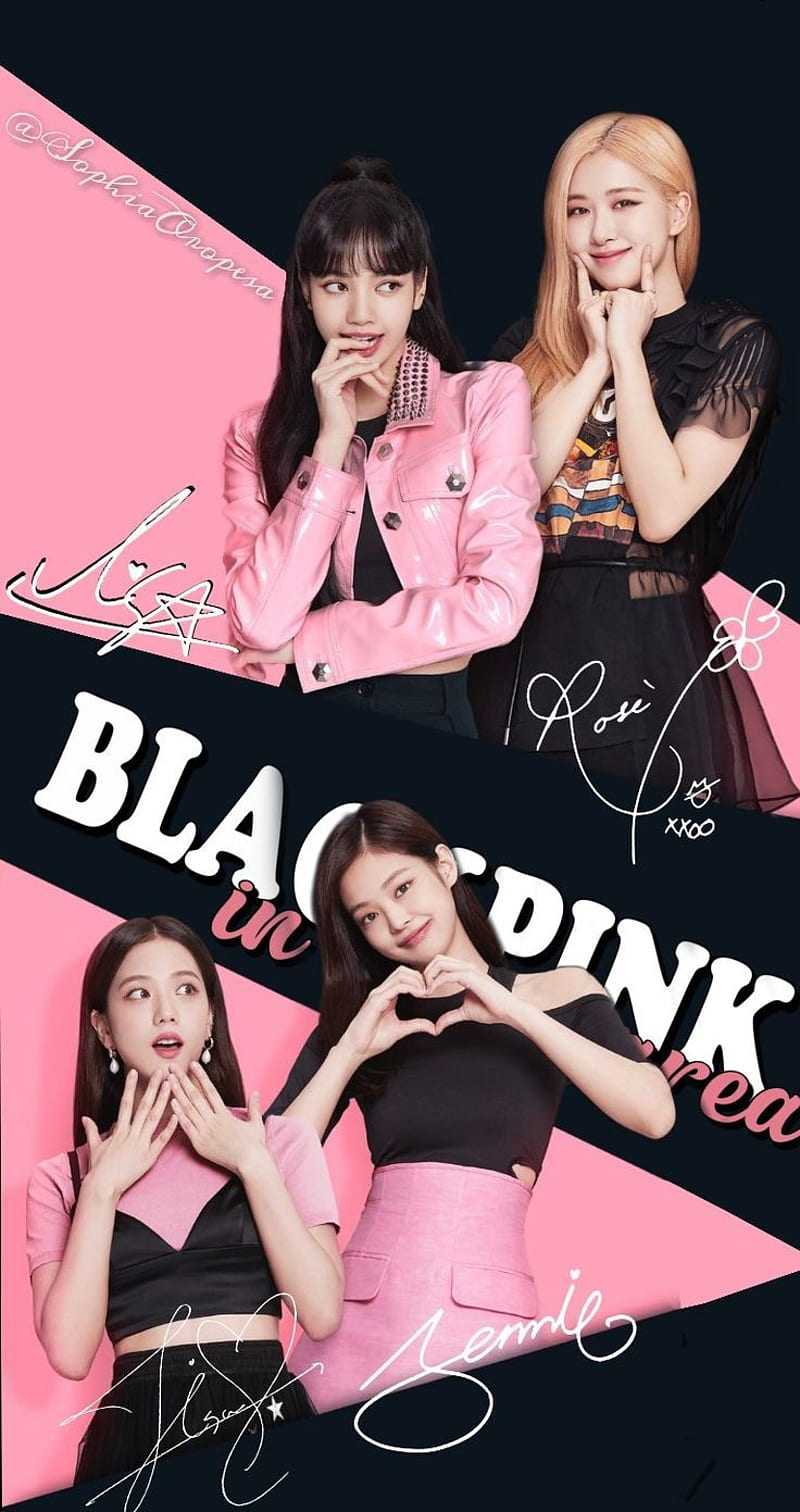 Blackpink phone wallpaper with all members - BLACKPINK