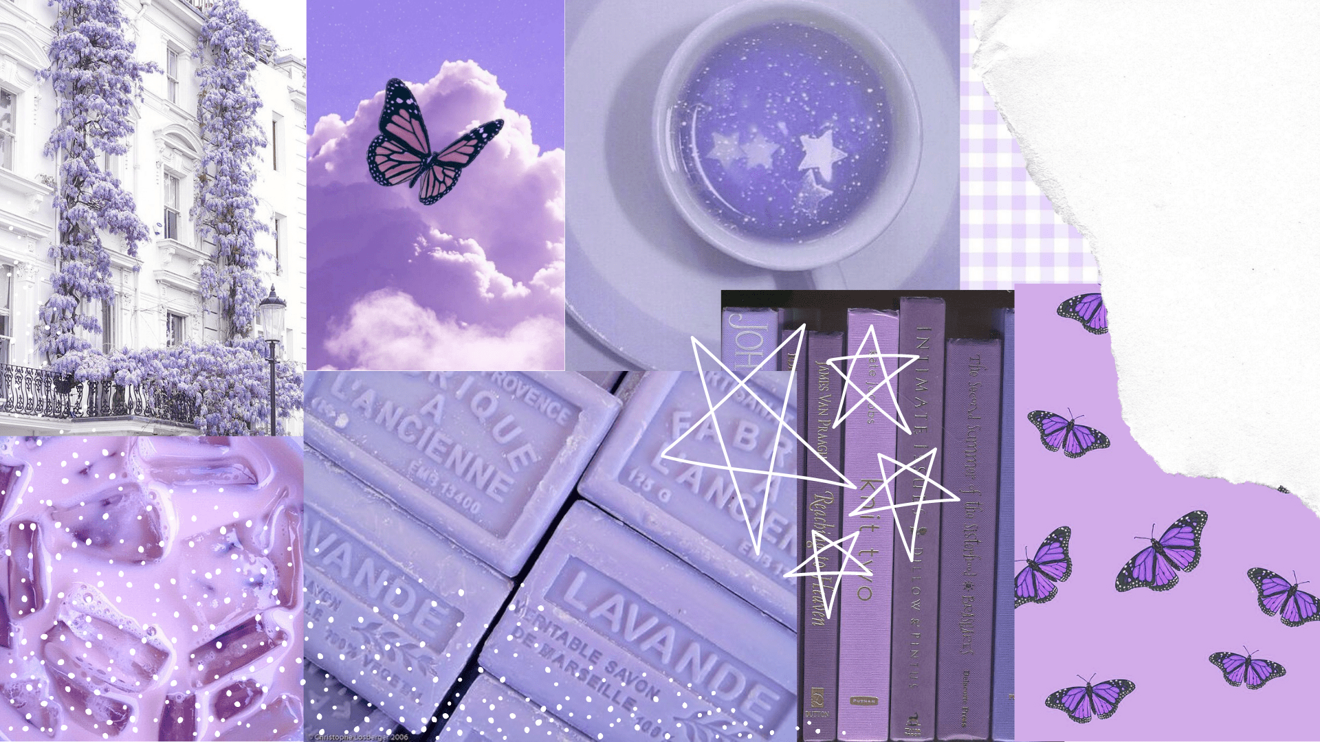 Light purple aesthetic laptop wallpaper