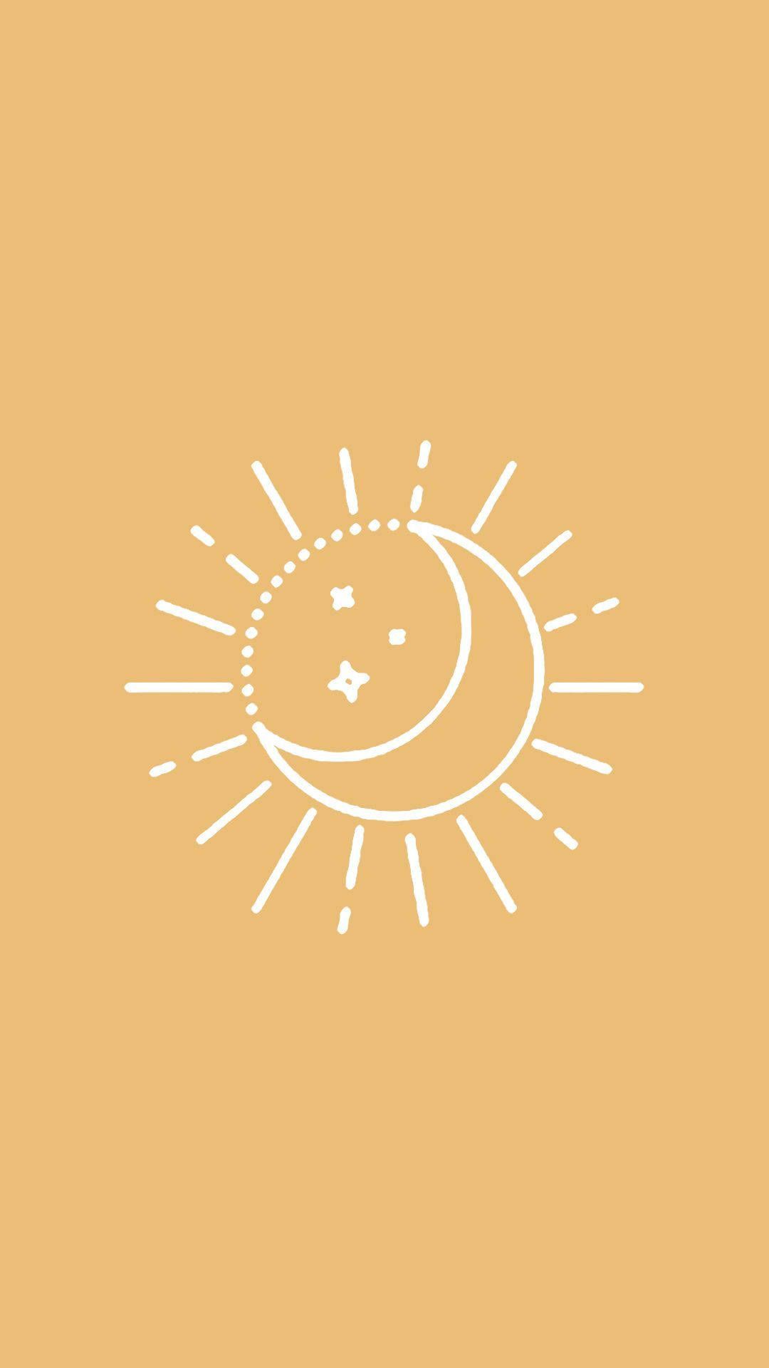 Download Simple Boho Sun And Moon Wallpaper