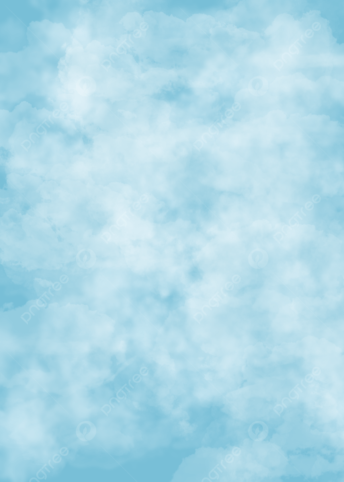 A blue sky with clouds and some white dots - Pastel blue