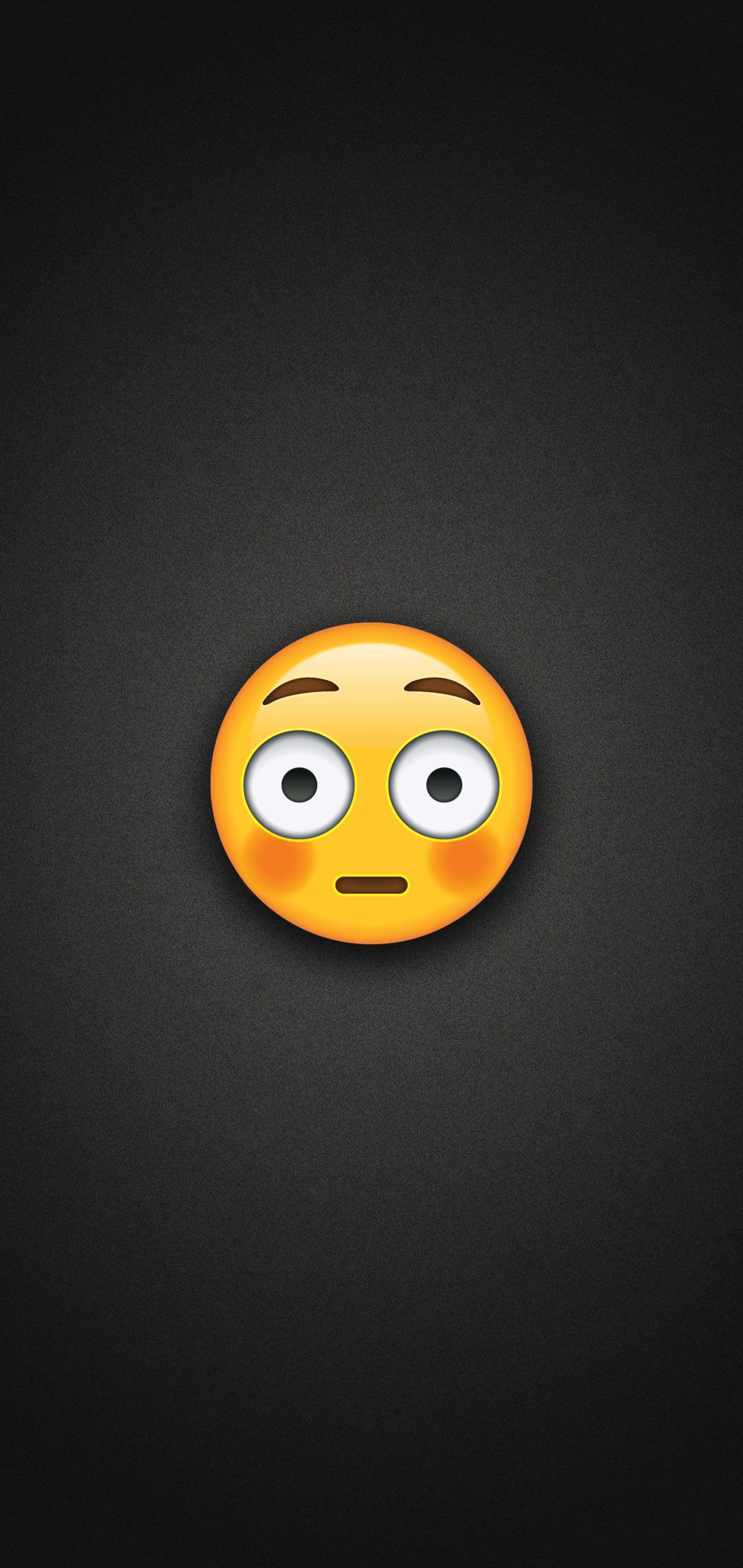 Flushed Face Emoji Phone Wallpaper