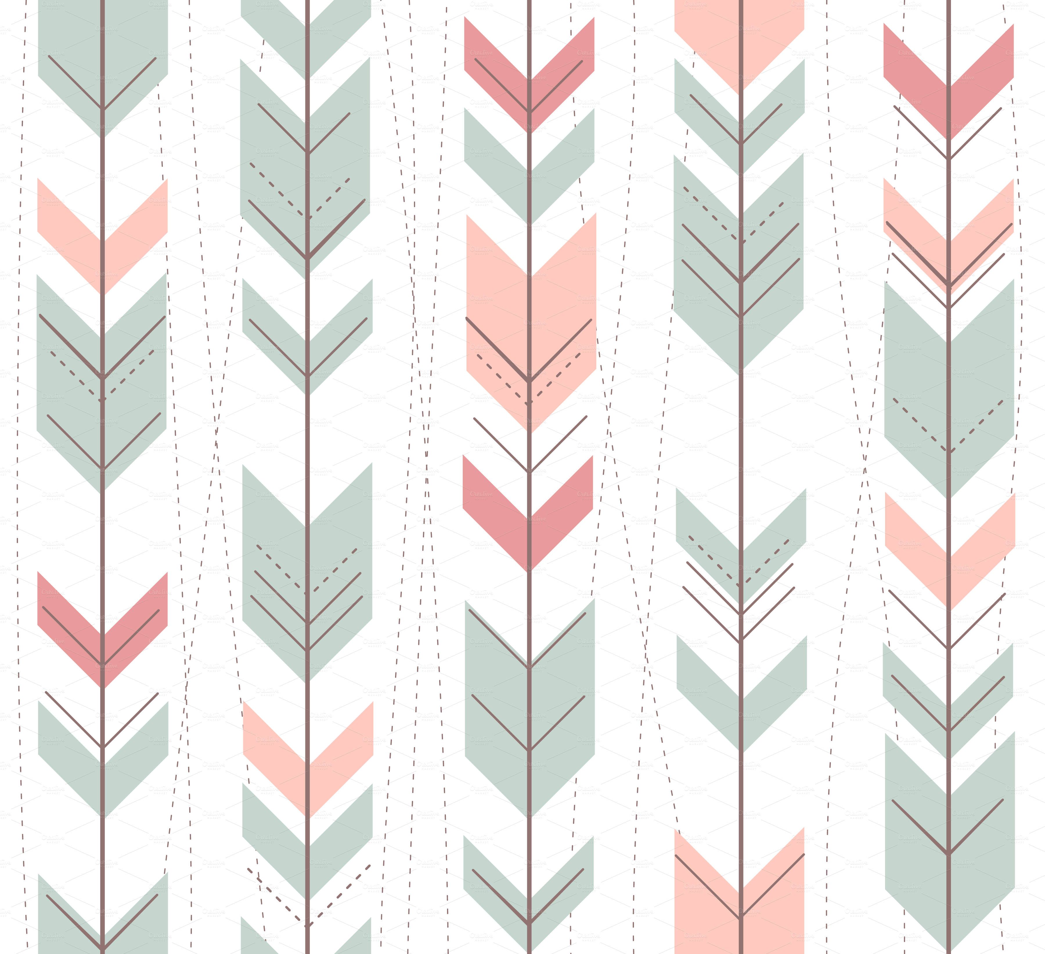 A wallpaper with pink and blue arrows - Boho