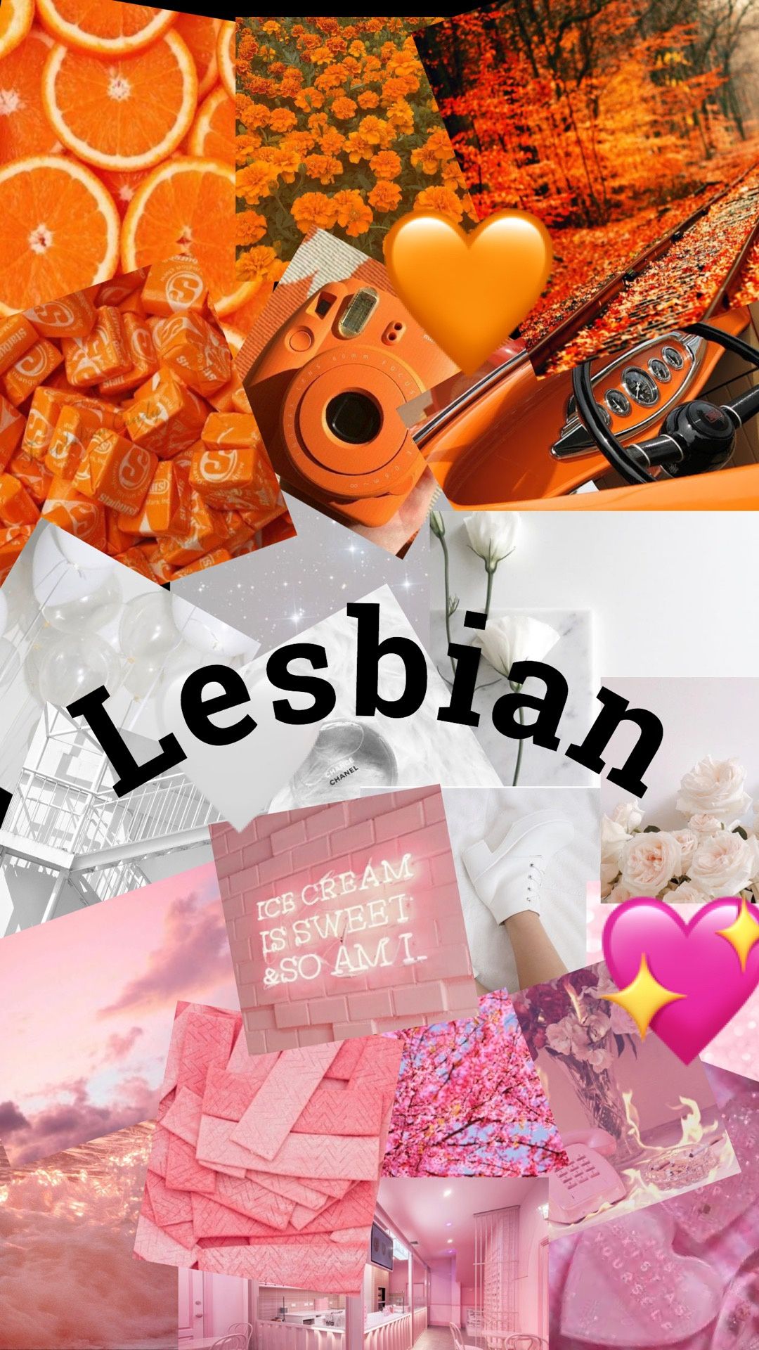 Cutsie Aesthetic Lesbian Wallpaper :) Edit: I MADE MORE! Check Out My Post On LGBT You To See Other Ones But These Are The Lesbian Ones:!