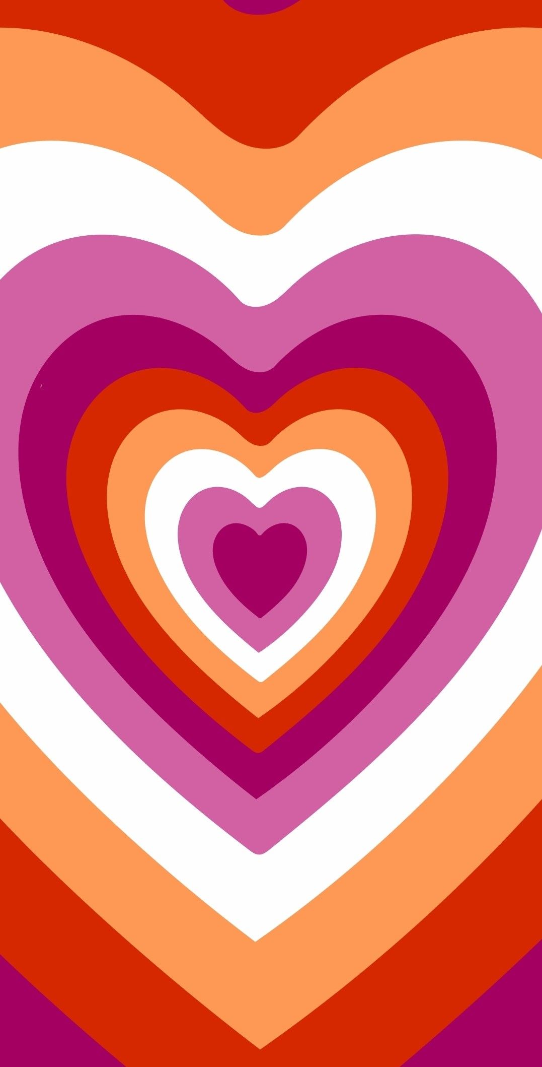 IPhone wallpaper with abstract colorful hearts - Lesbian