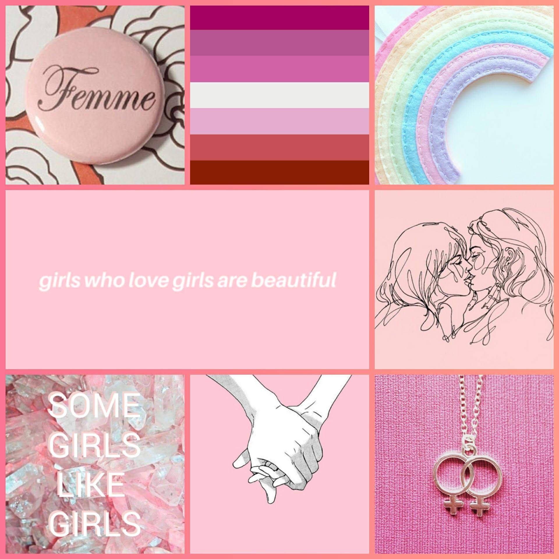 Download Lgbt Lesbian Collage Aesthetic Wallpaper