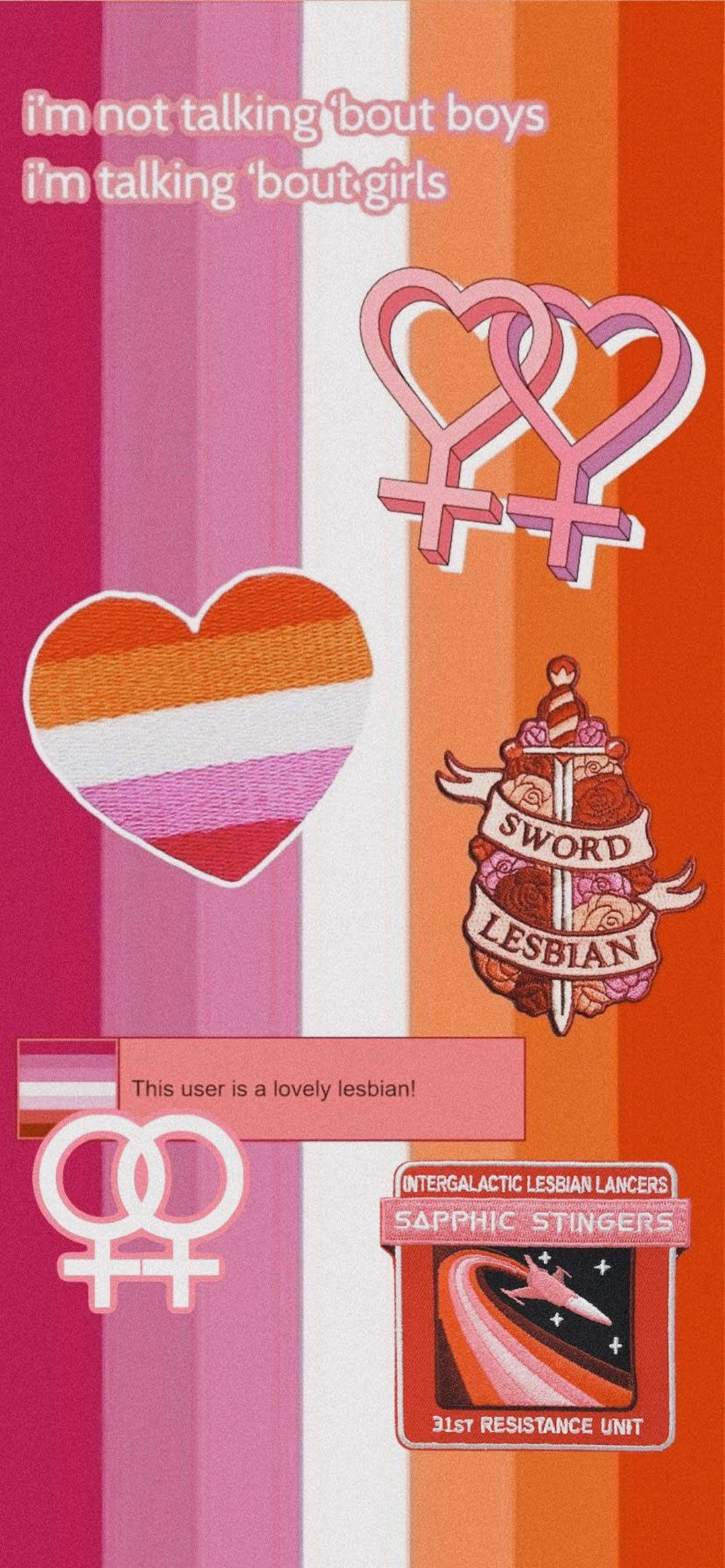 Download Lesbian Aesthetic Color Scheme Wallpaper