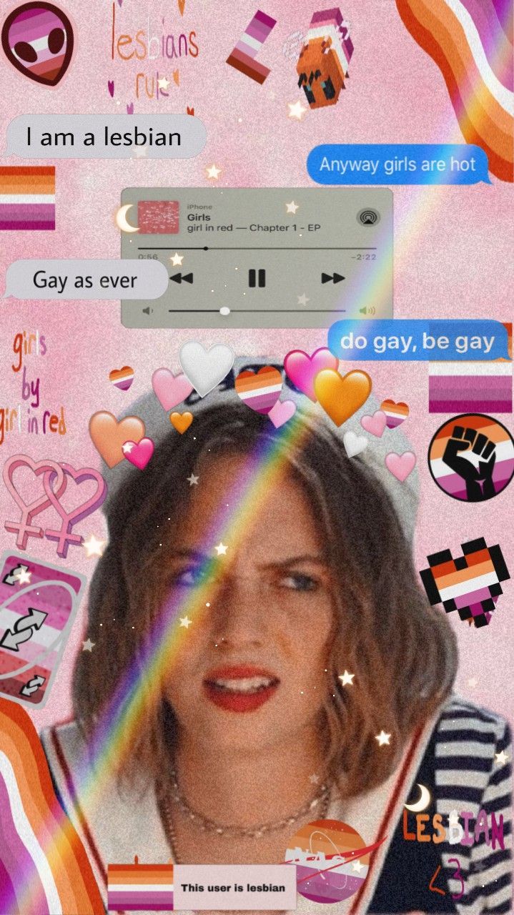 A collage of images including a rainbow, a message that says 