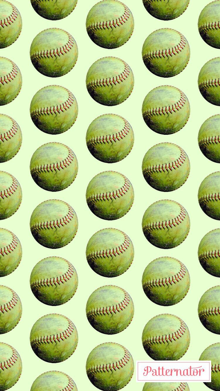 Softball wallpaper for phone, softball background, softball pattern, phone background, phone wallpaper, sports wallpaper, sports background, phone case, iPhone wallpaper, iPhone background, cute wallpaper, cute background - Softball