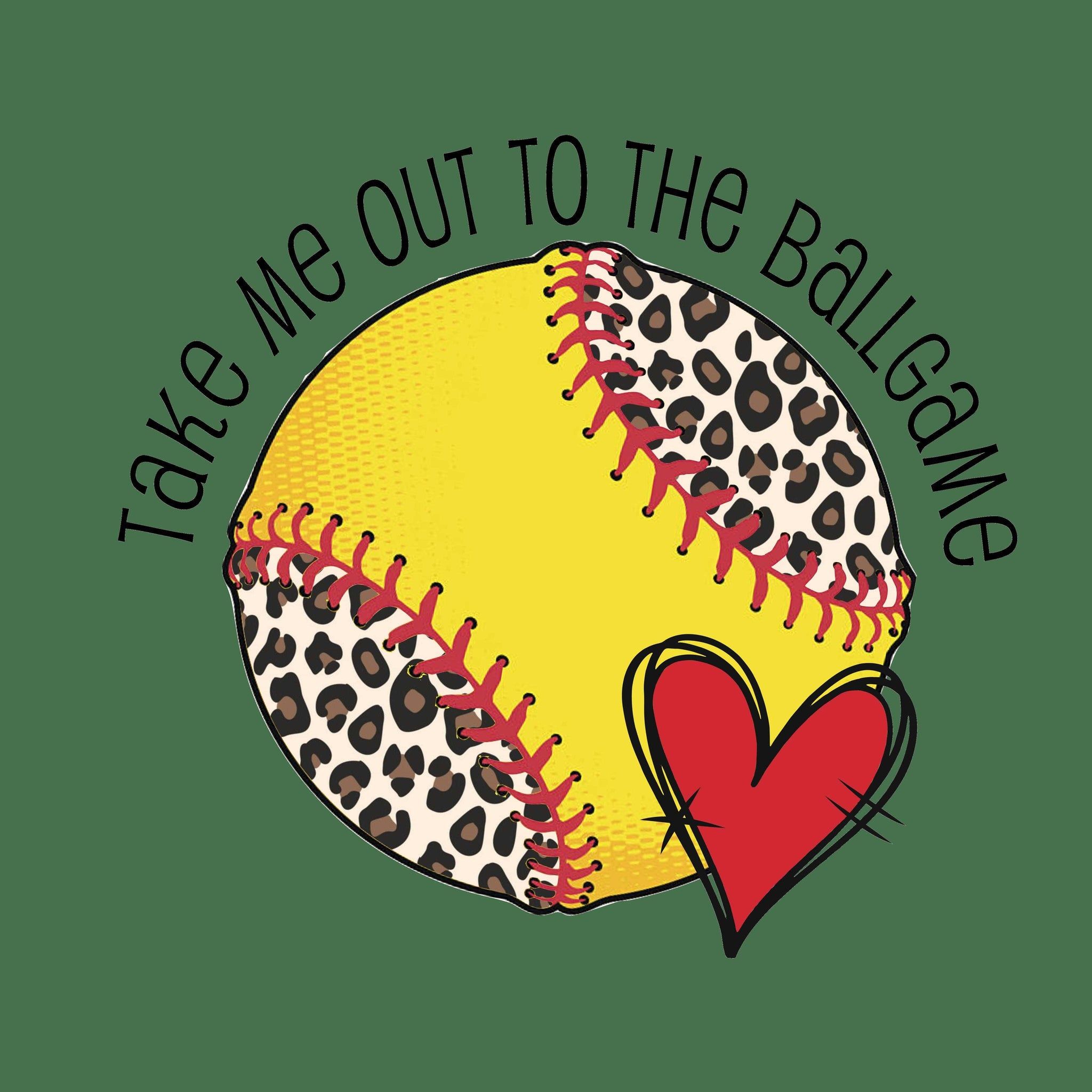 Softball Take Me Out to the Ballgame Print Ready to Press Transfer