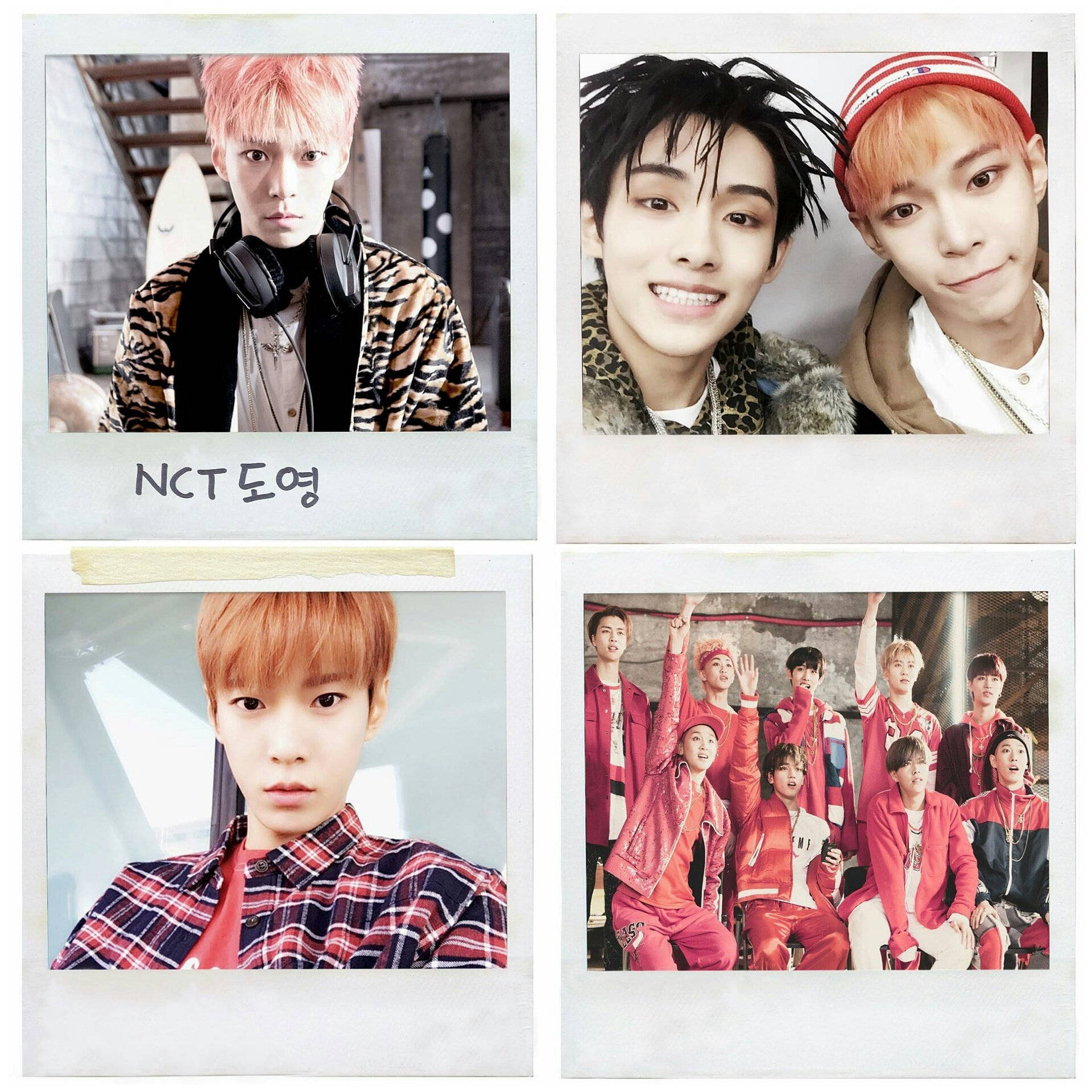 A collage of pictures with different people in them - NCT