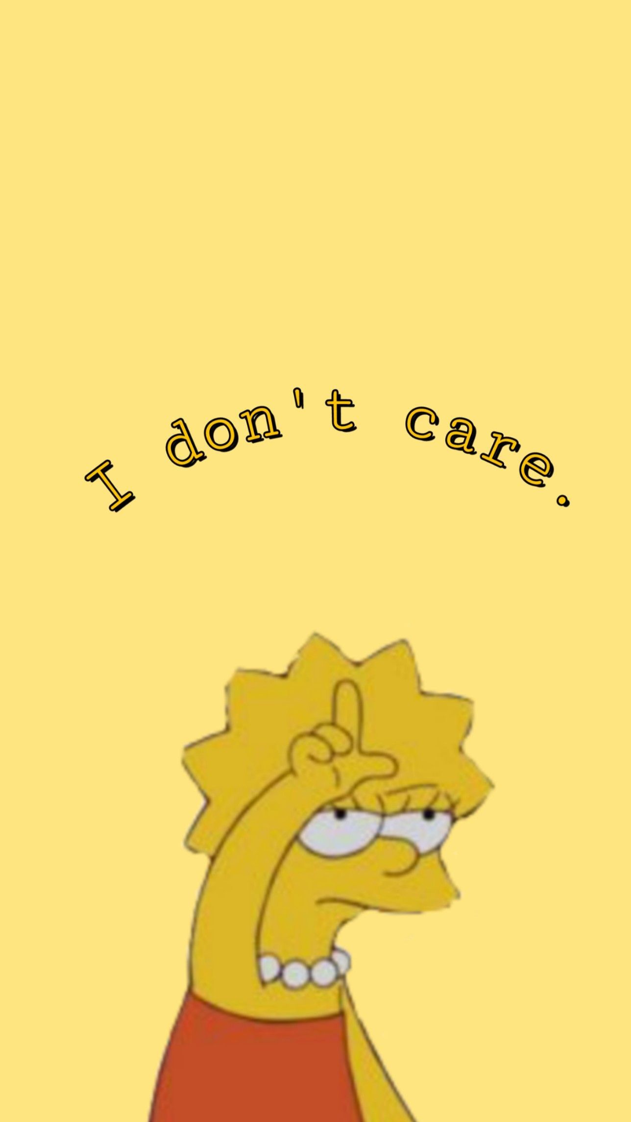 Lisa Simpson I don't care wallpaper - Lisa Simpson