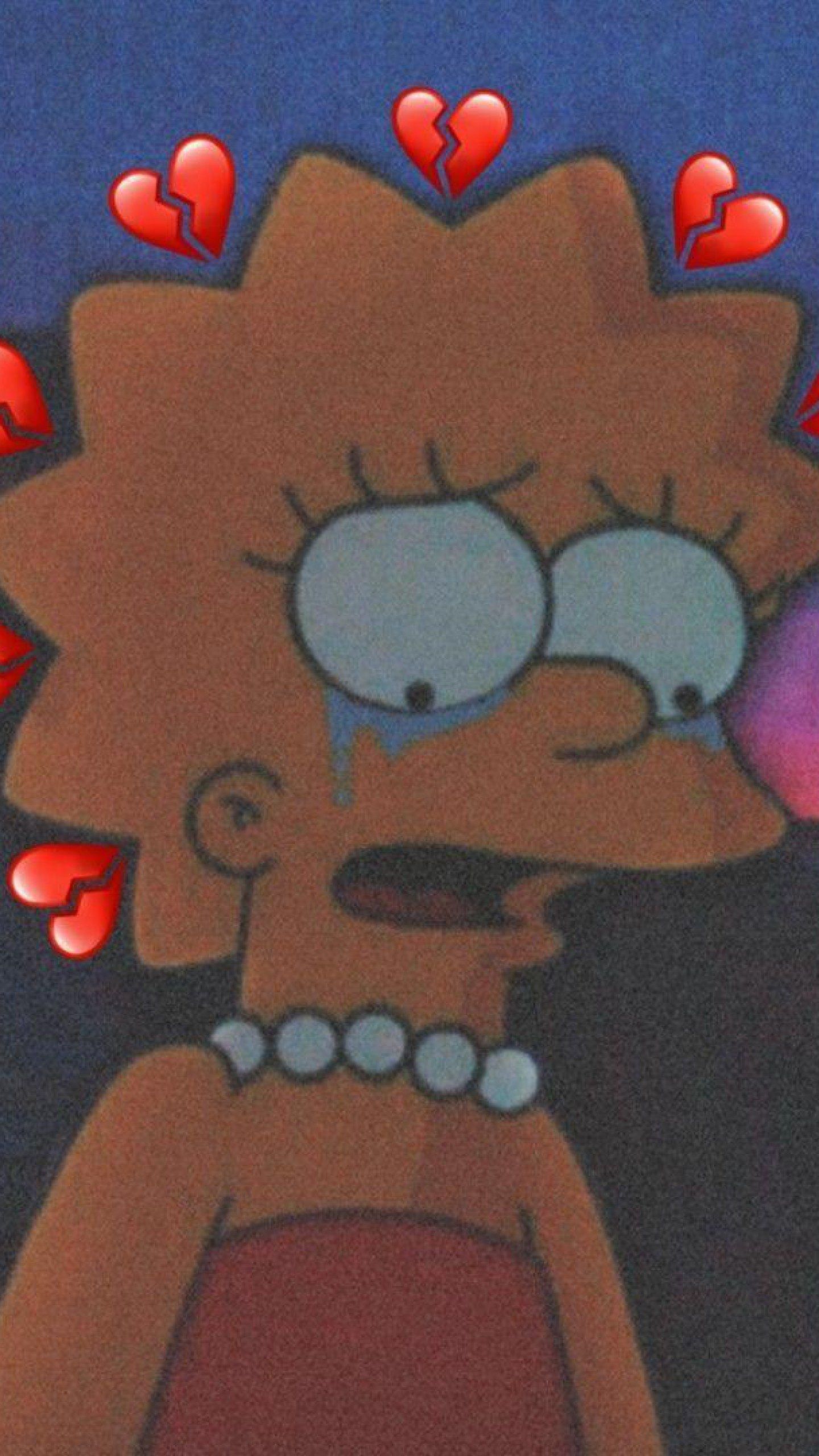 The simpsons with hearts around her head - Lisa Simpson