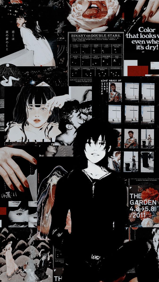 A collage of images with different people in them - Tokyo Ghoul