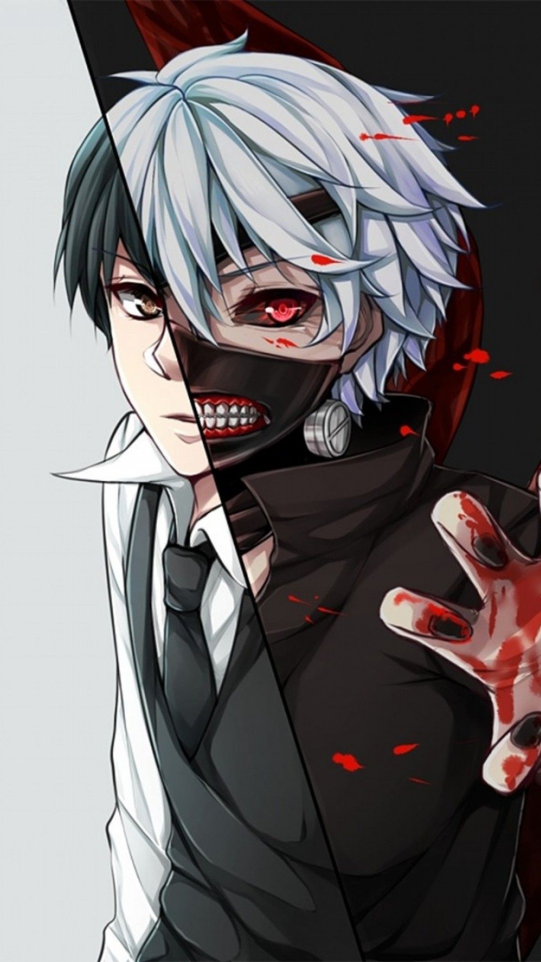 Tokyo Ghoul anime wallpaper for iPhone with resolution 1080X1920 pixel. You can make this wallpaper for your iPhone 5, 6, 7, 8, X backgrounds, Mobile Screensaver, or iPad Lock Screen - Tokyo Ghoul