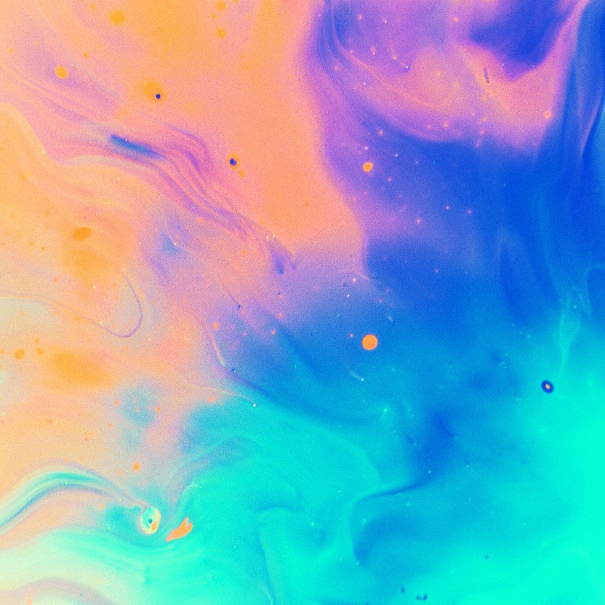 Blend Color Rainbow Paint Ink Pastel Pattern iPad Air Wallpaper Free Download
