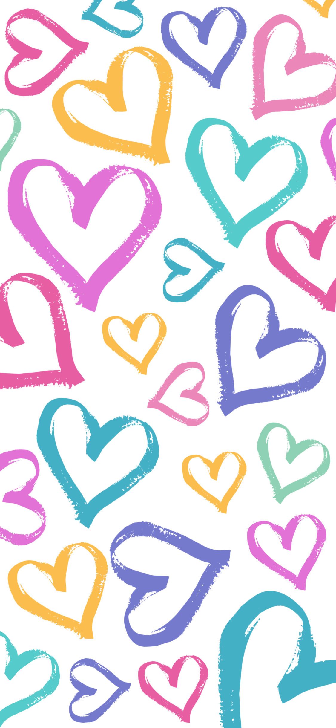 Heart Pattern Wallpaper Background for iPhone {Pastel Rainbow Colors!} Mommy Does