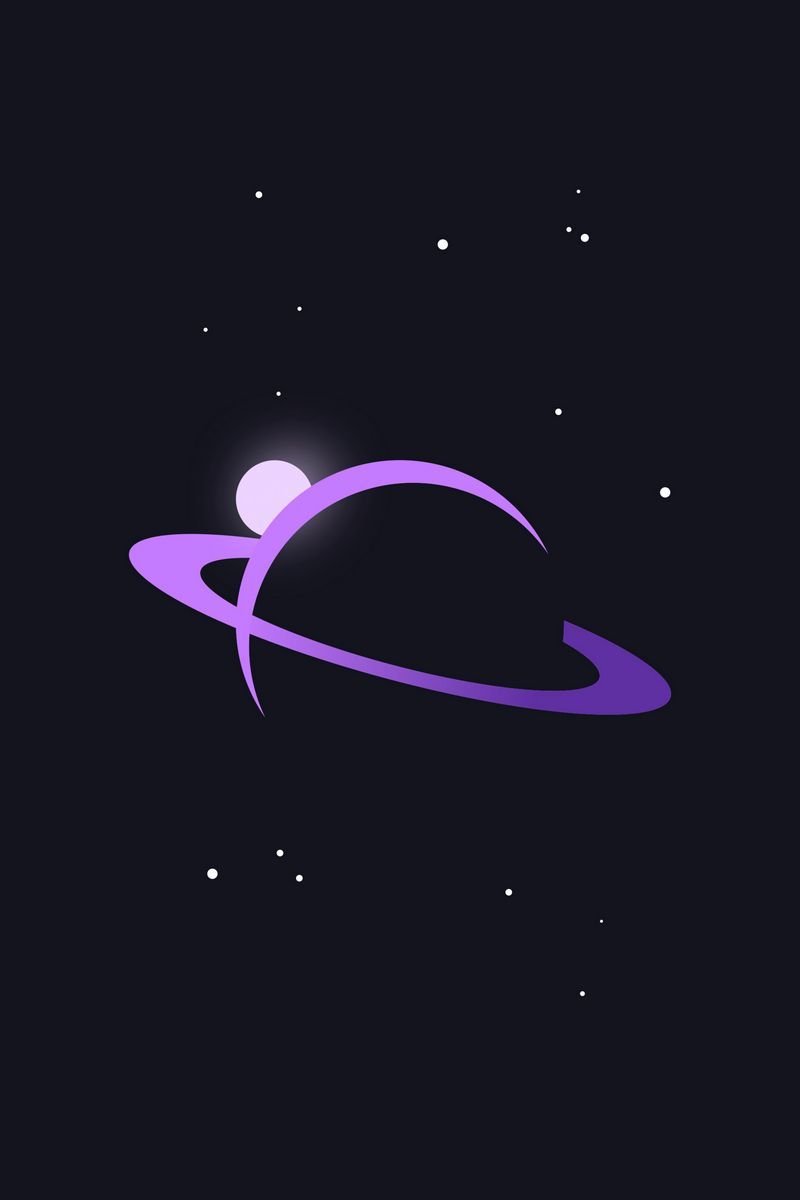 Download Wallpaper 800x1200 Saturn, Planet, Space, Vector, Art, Purple Iphone 4s 4 For Parallax HD Background