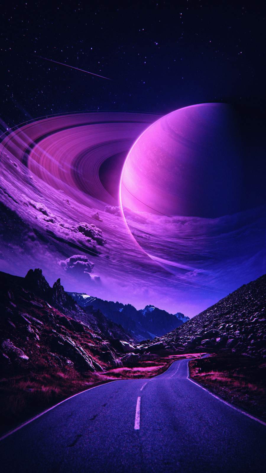 Road To Planet Saturn Wallpaper : iPhone Wallpaper
