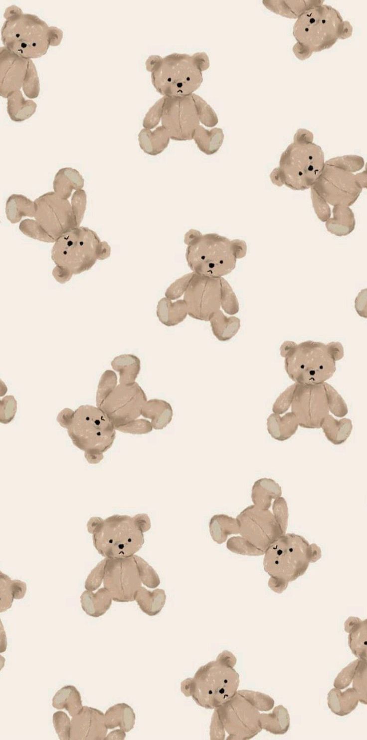 A pattern of teddy bears on white background - Teddy bear