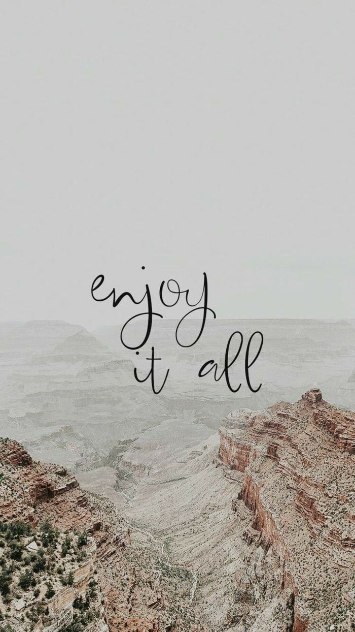 A photo of the words enjoy it all - Vogue