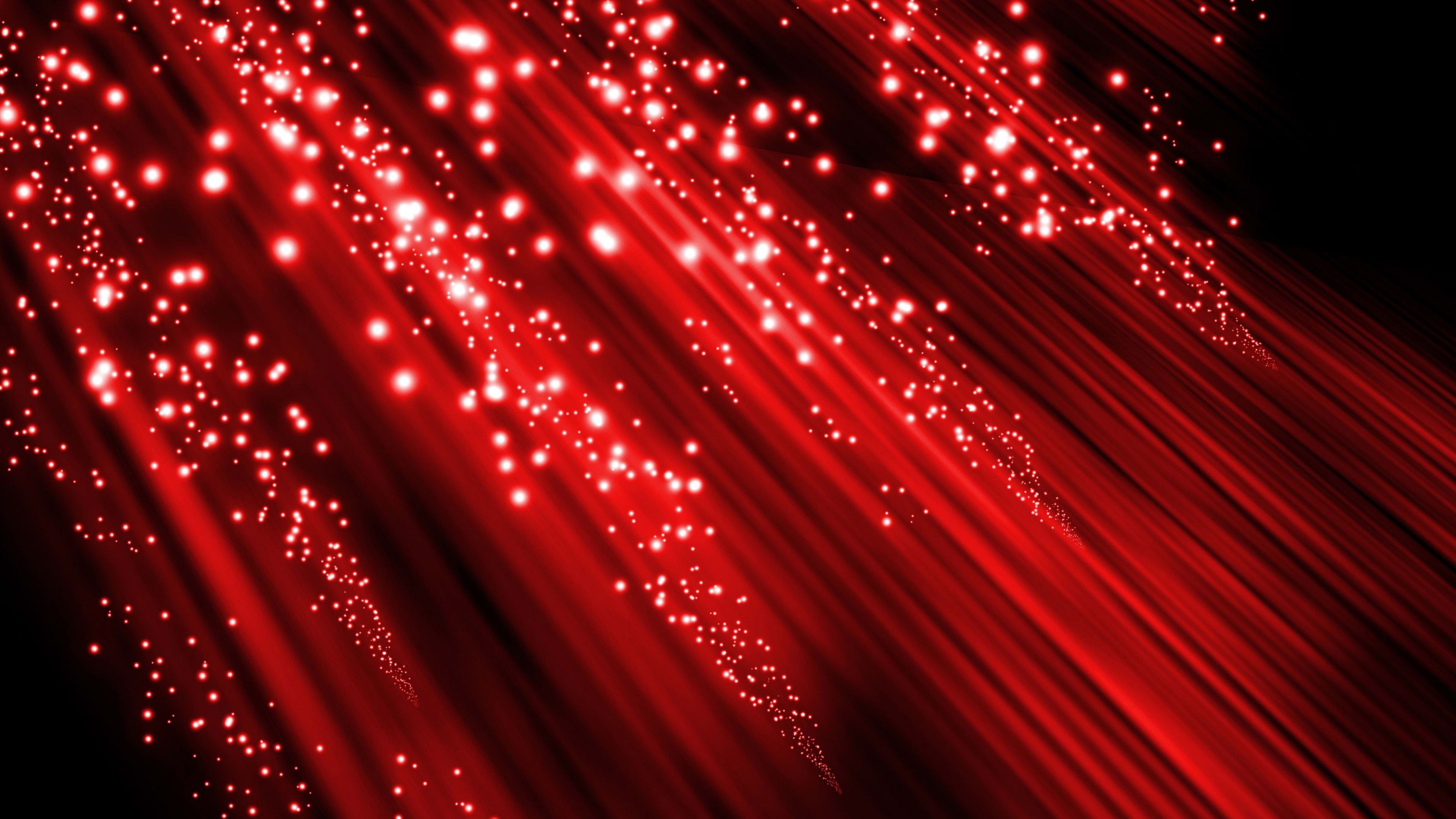 Red Radiating Lines With Glitters And Black On Sides 4K HD Red Aesthetic Wallpaper